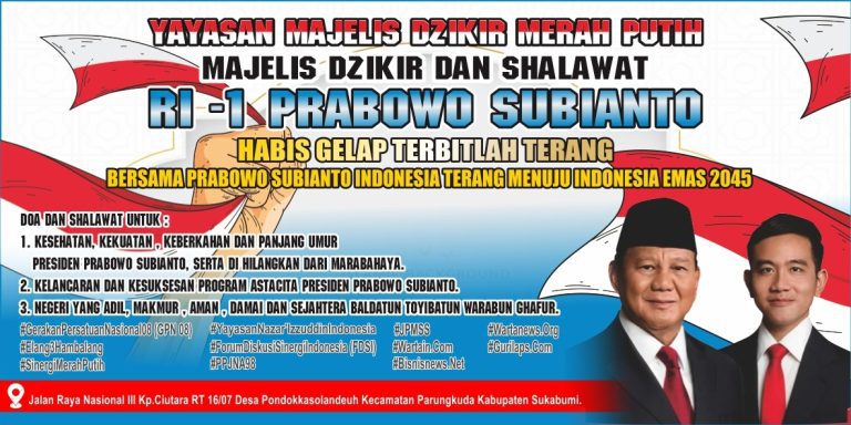 Majelis Dzikir Merah Putih : Doa Asyura untuk Presiden Prabowo, Mantan Presiden Indonesia dan Seluruh Rakyat Indonesia