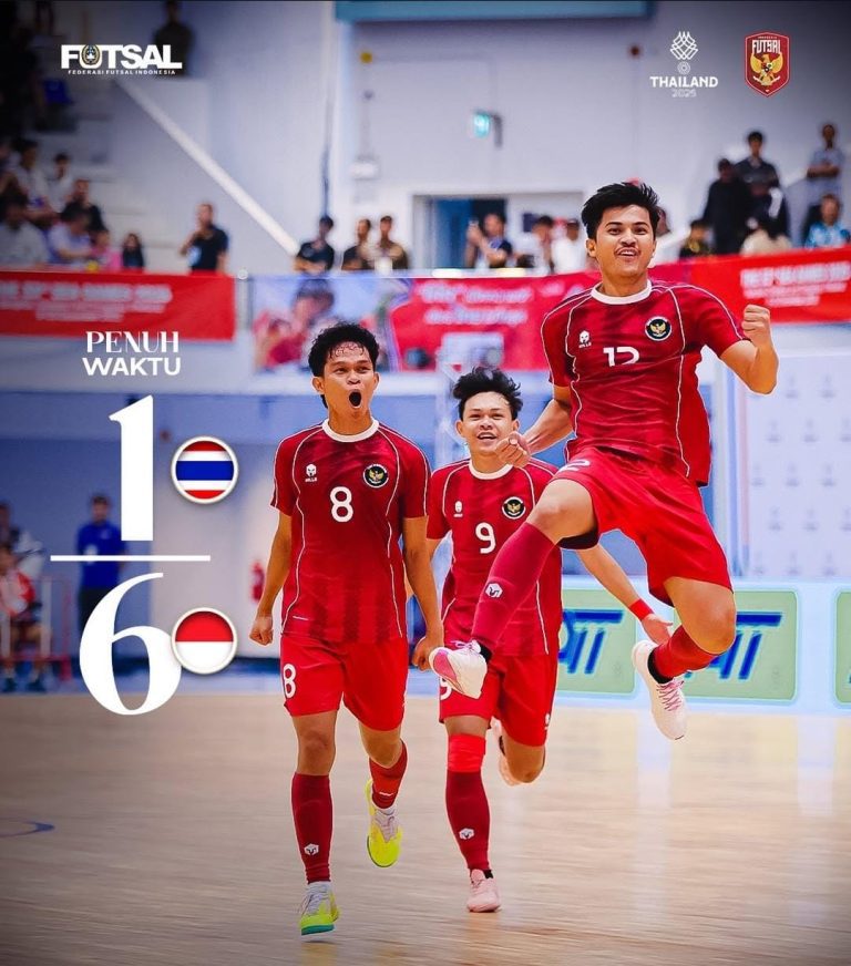 Usai Libas Tuan Rumah 6-1, Timnas Futsal Indonesia Raih Emas SEA.Games Thailand 2025