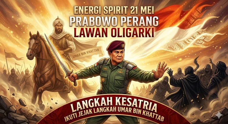 Menyalakan Kembali Api Spirit 21 Mei: Prabowo Perang Lawan Oligarki, Langkah Kesatria di Jalan Umar bin Khattab
