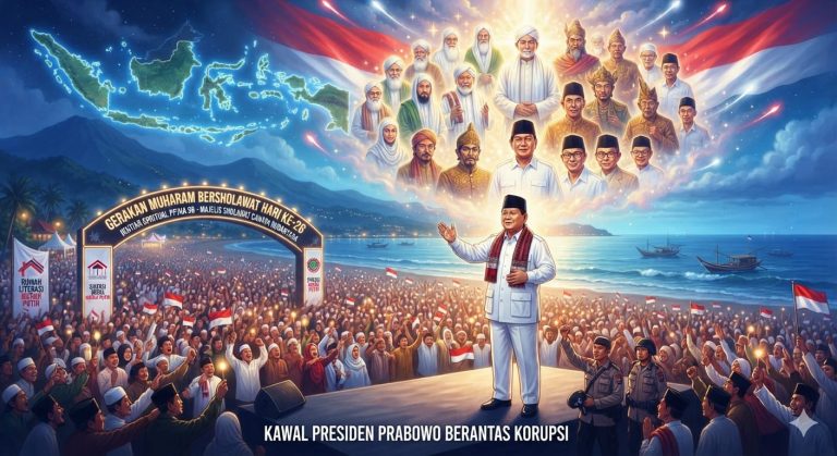 Gerakan Muharam Bersholawat: Ikhtiar Spiritual PPJNA98 Kawal Presiden Prabowo Berantas Korupsi